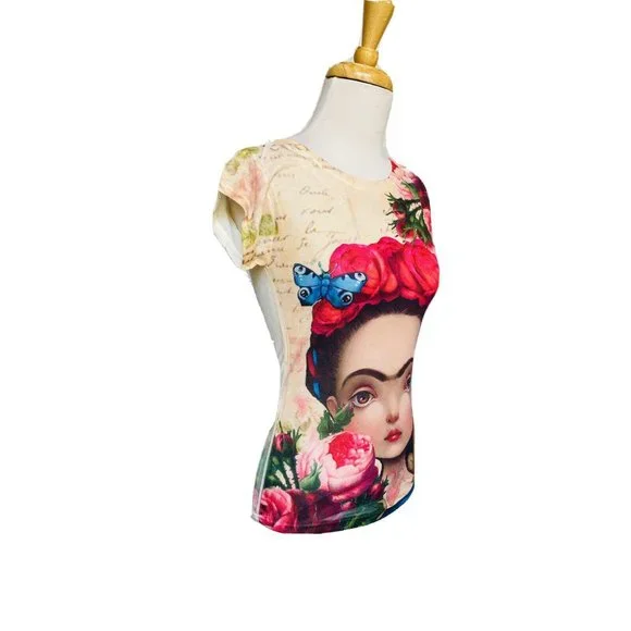 Frida Kahlo T Shirt Frida Kahlo Cartoon Sz Small - Picture 3 of 7